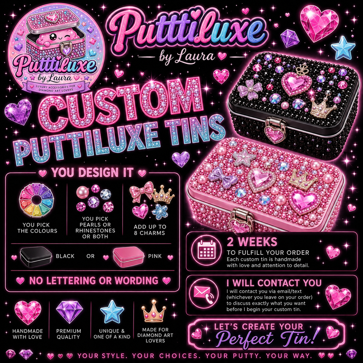 Custom Made Tin only 4 slots available