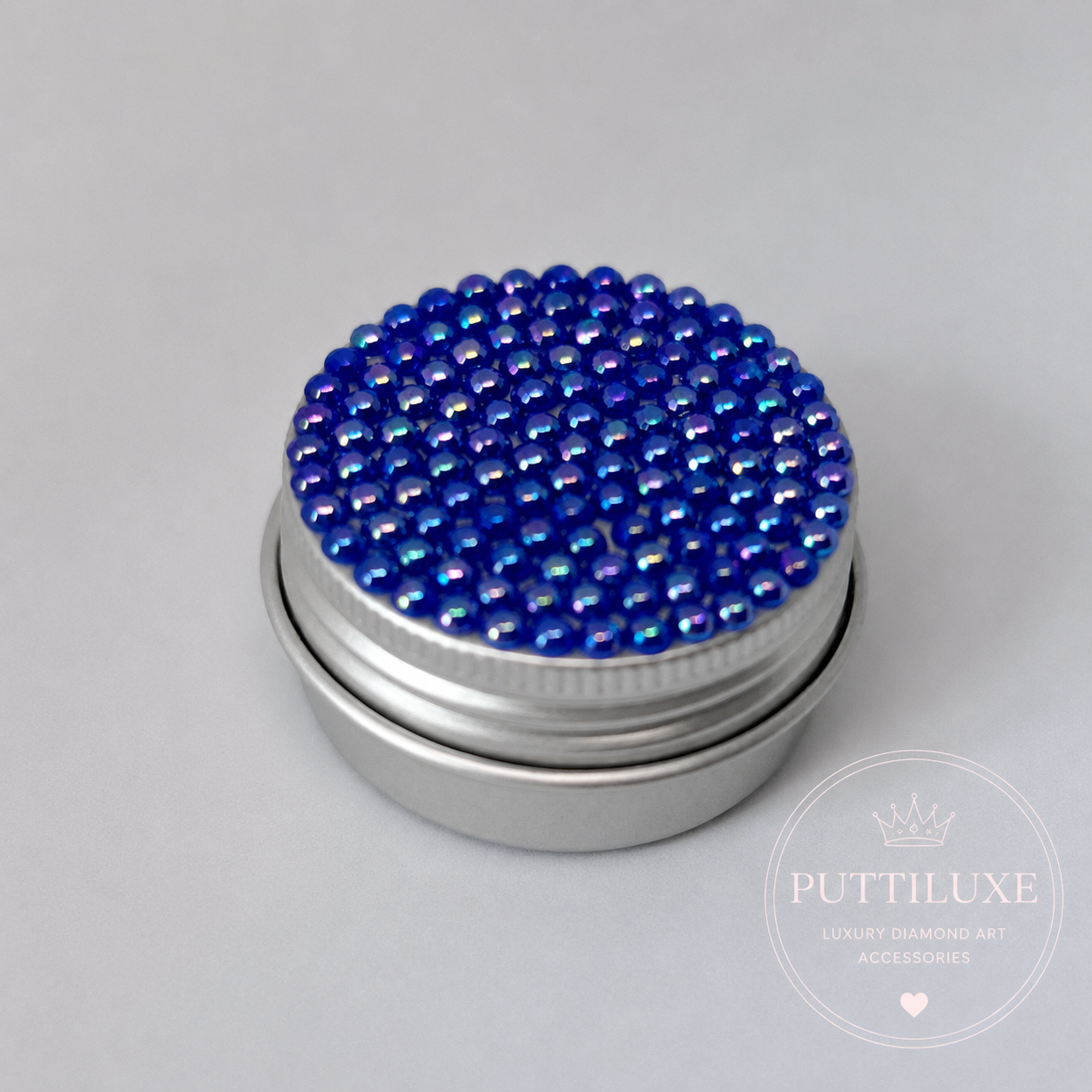 PuttiLuxe Midnight Glow Mini Bedazzled Putty Tin | 15ml Silver