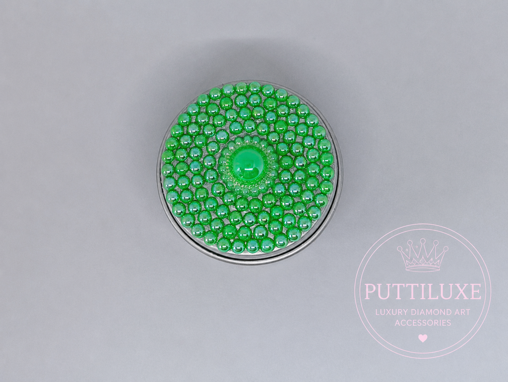 PuttiLuxe Lime Glow Mini Bedazzled Putty Tin | 15ml Silver