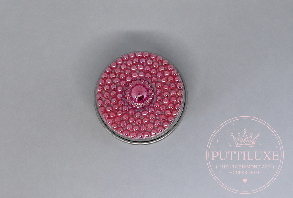 PuttiLuxe Rose Glow Mini Bedazzled Putty Tin | 15ml Silver