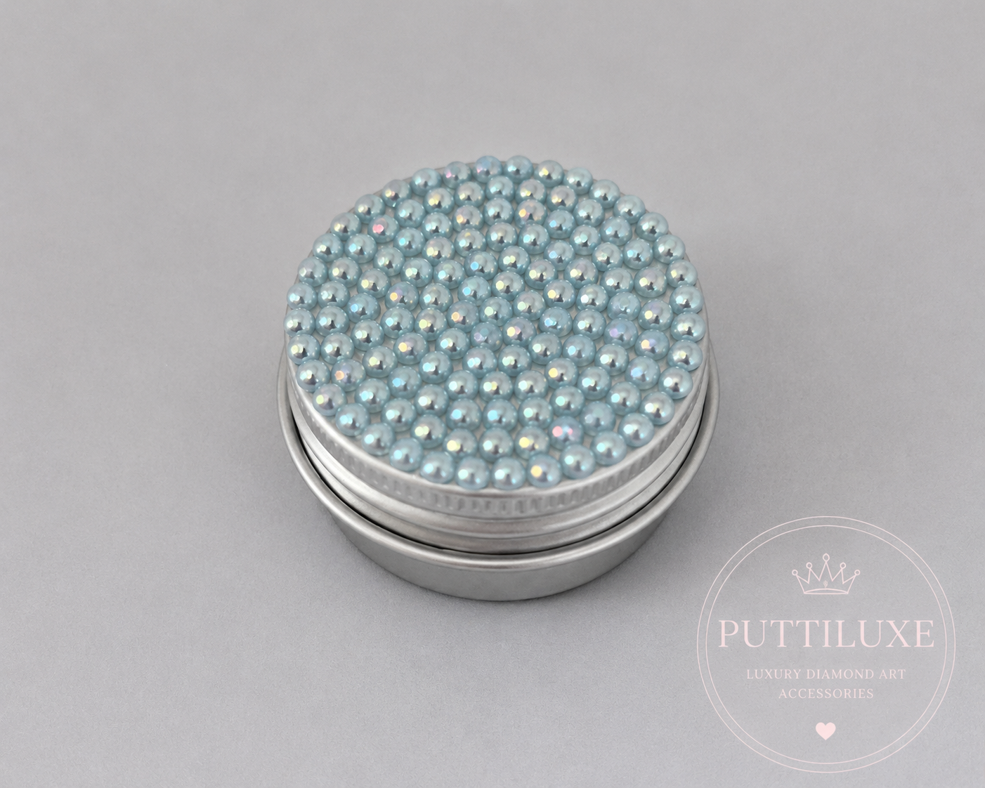 PuttiLuxe Frost Glow Mini Bedazzled Putty Tin | 15ml Silver