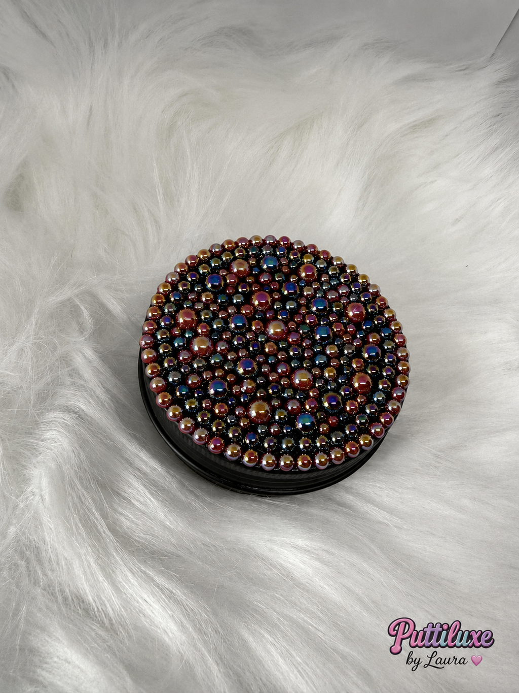 Crimson Eclipse Large Round Black Tin