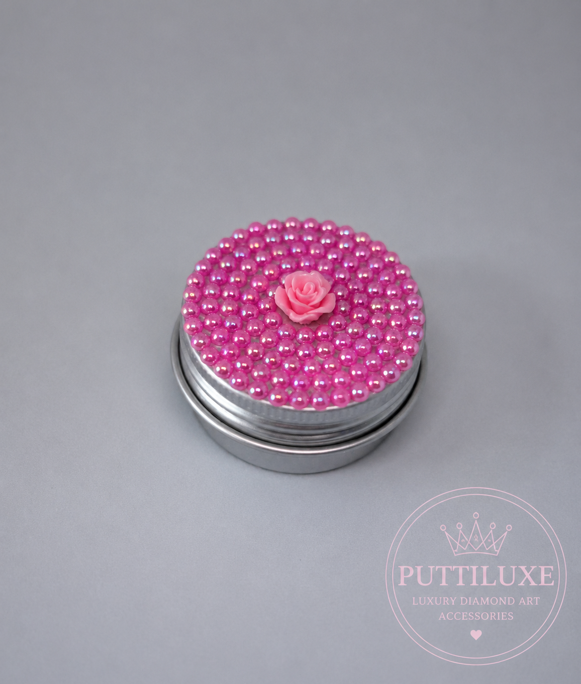 PuttiLuxe Rosie Mini Bedazzled Putty Tin | 15ml Silver