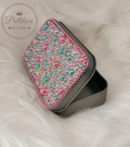 PuttiLuxe Candy Clouds | Large Silver Handmade Bedazzled Putty Tin | Diamond Painting Accessory