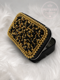 Puttiluxe Black| Midnight Majesty |Bedazzled Putty Tin | Luxury Diamond Art Storage