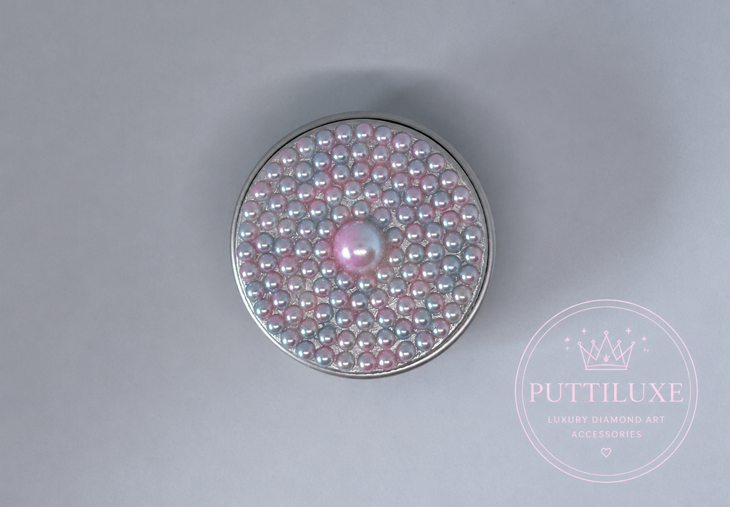PuttiLuxe Pearl Kiss Mini Bedazzled Putty Tin | 15ml Silver