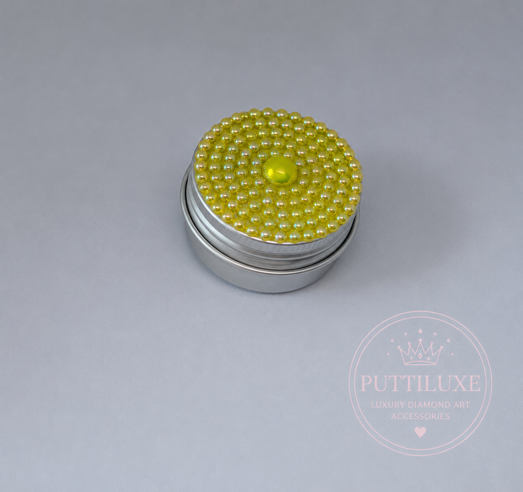 PuttiLuxe Lemon Pop Mini Bedazzled Putty Tin | 15ml Silver