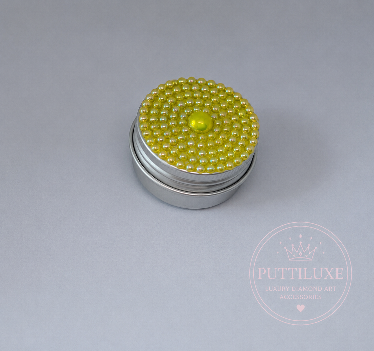PuttiLuxe Lemon Pop Mini Bedazzled Putty Tin | 15ml Silver