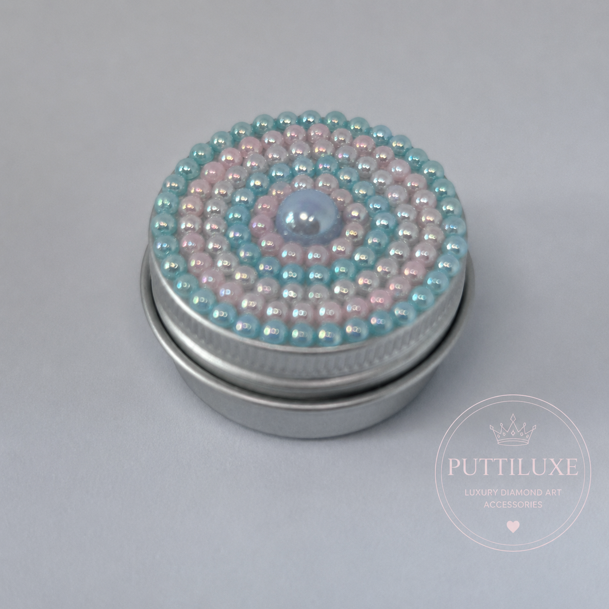 PuttiLuxe Candy Mini Bedazzled Putty Tin | 15ml Silver